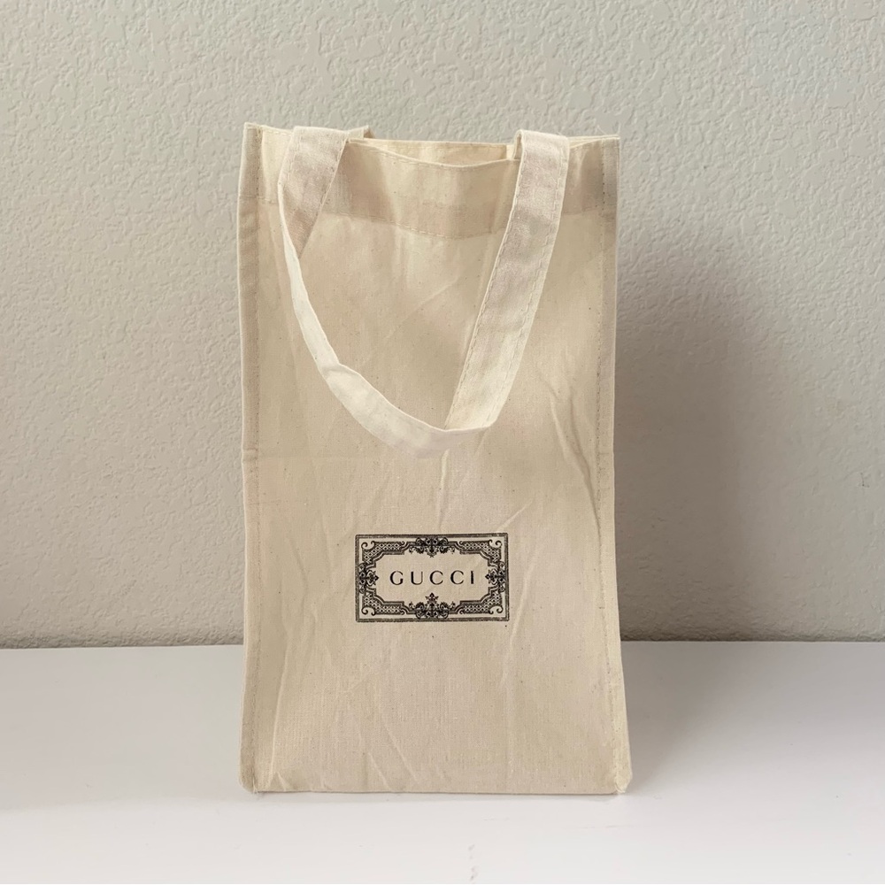 Gucci Cream Cotton Canvas Tote Bag